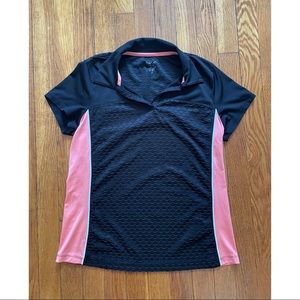 IZOD POLO SHIRT SCALE BLACK/PINK
